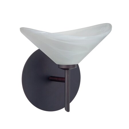 Besa Lighting Hoppi Mini Sconce, Marble, Bronze Finish, 1x40W Halogen 1SW-191352-BR